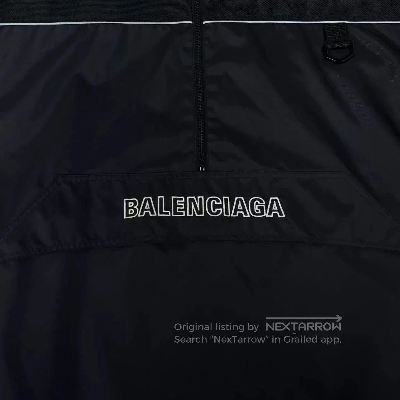 Balenciaga balenciaga black grey logo half-zip jacket. Size US L / EU 52-54 / 3 - 4 Thumbnail