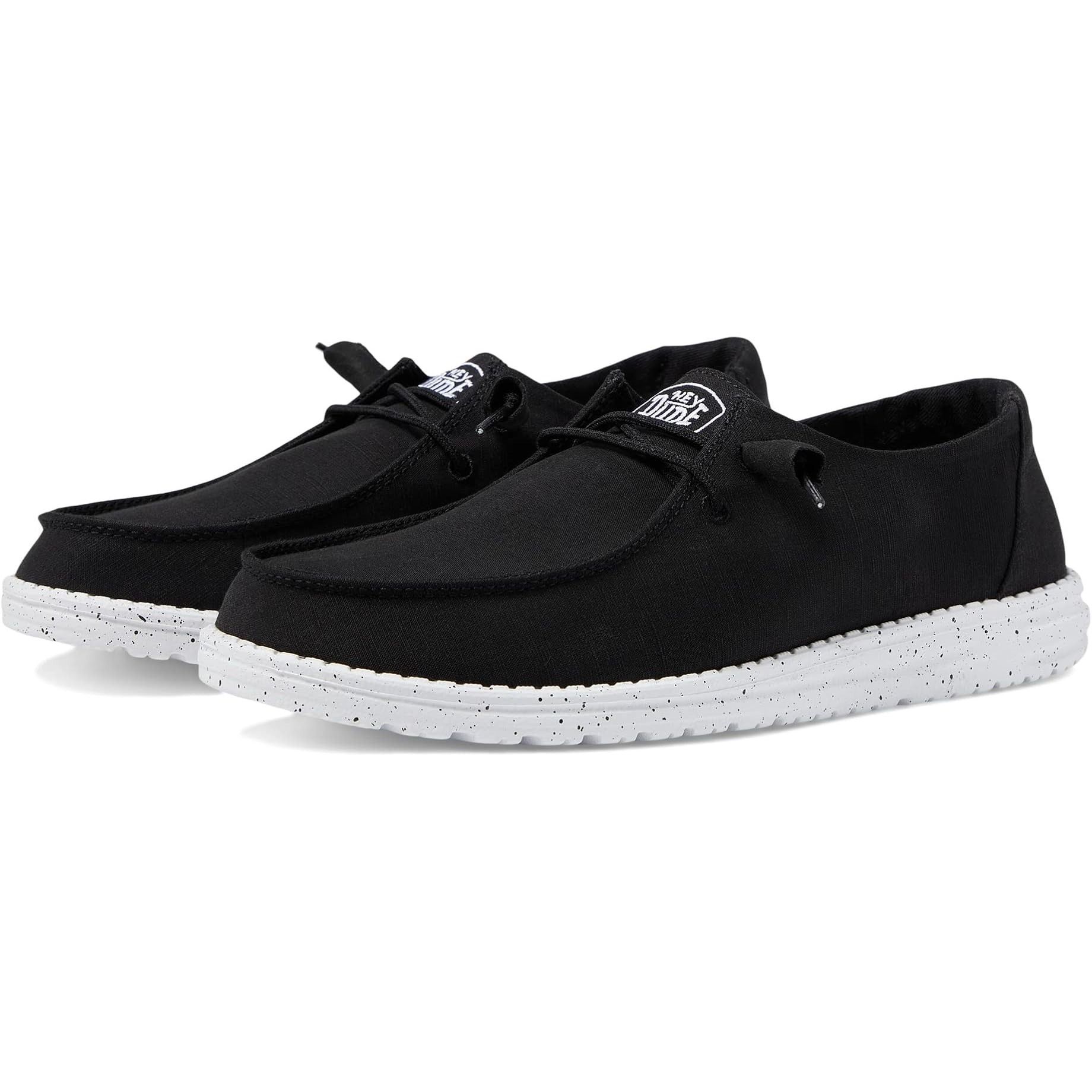 Other NWT Hey Dude Women's 10 Wendy Slub Black Canvas Casual Sneak Size US 10 / IT 40 - 2 Thumbnail