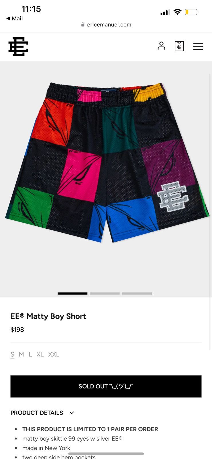 Eric Emanuel Eric emanuel x Matty Boy Size US 34 / EU 50 - 1 Preview