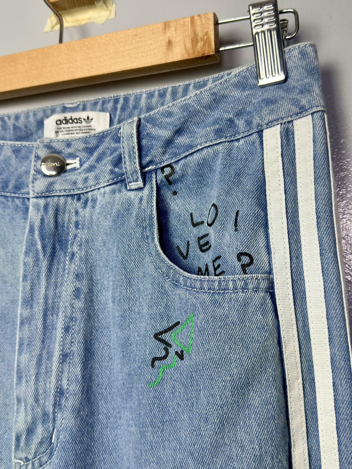 Adidas Adidas x Fiorucci Denim Track Pants Size 27" / US 4 / IT 40 - 4 Thumbnail