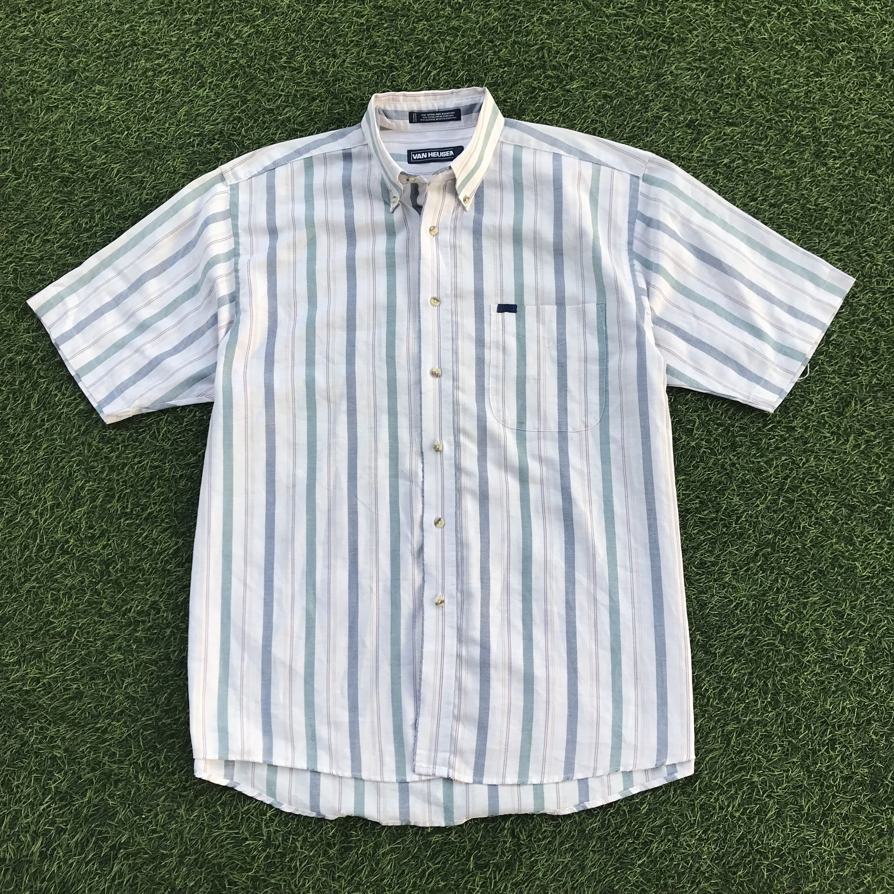 Designer × Van Heusen Vintage Van Heusen Trimfit Shirt 3 finger Colars suedehead Size US XL / EU 56 / 4 - 14 Thumbnail