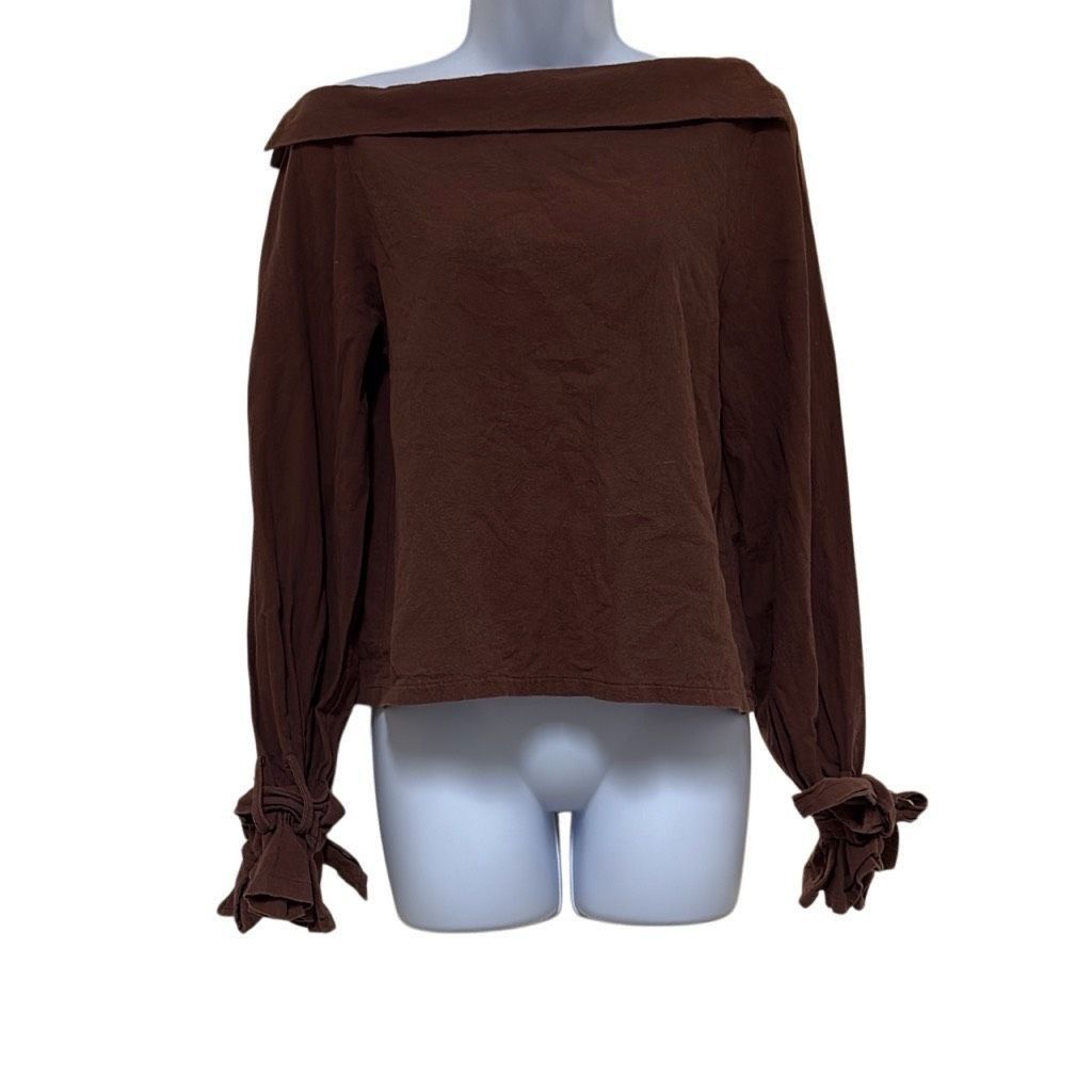 Other Storets Womens Small Brown Vintage Off Shoulder Collar Tie S Size S / US 4 / IT 40 - 2 Thumbnail
