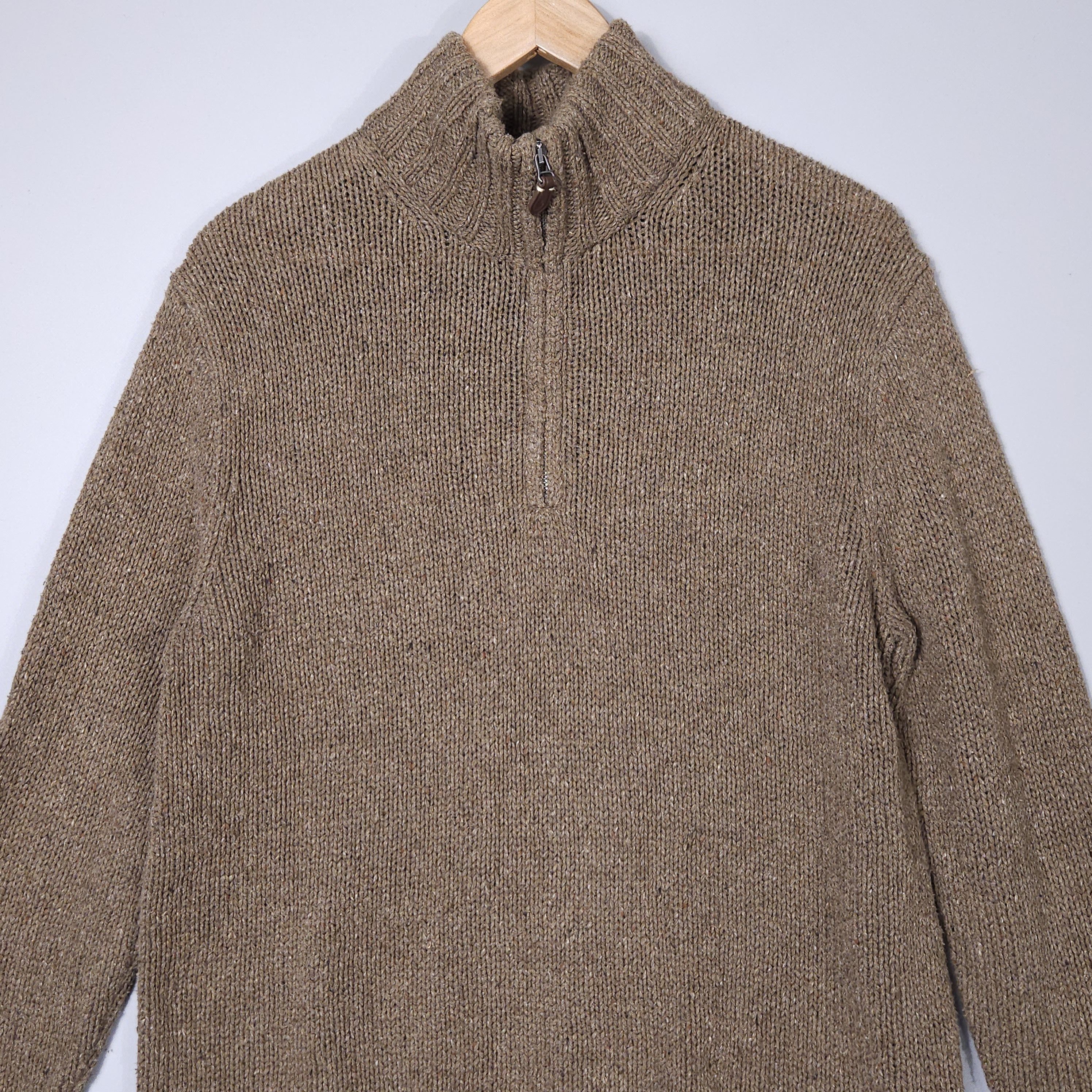 Polo Ralph Lauren Polo Ralph Lauren Sweater 1/3 zip Elbow Patches Cotton Hemp Size US M / EU 48-50 / 2 - 2 Thumbnail