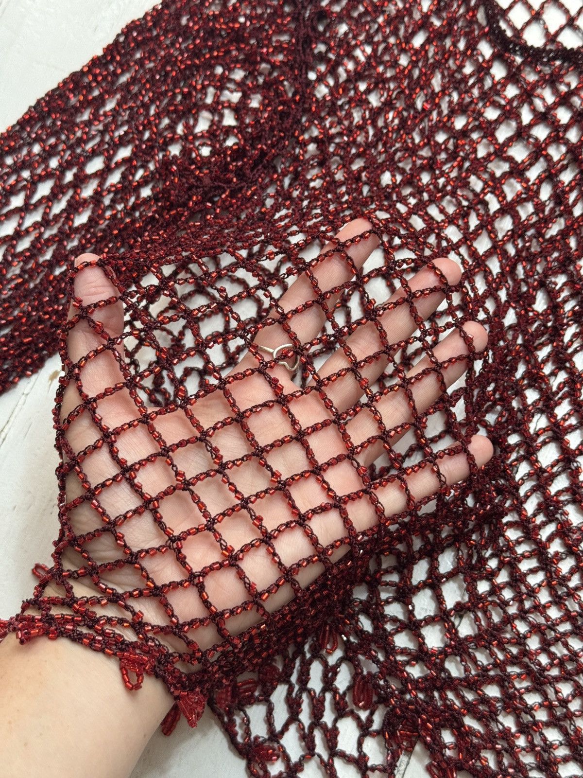 Other VINTAGE AVANT GARDE BEADS HANDMADE LONG SLEEVE Size S / US 4 / IT 40 - 8 Thumbnail