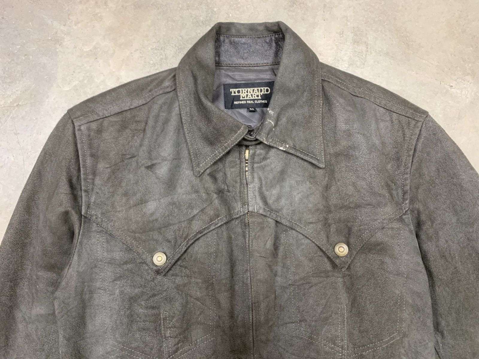 Tornado Mart Tornado Mart Suede Leather Punk Style Lace Up Jacket Size M / US 6-8 / IT 42-44 - 3 Thumbnail