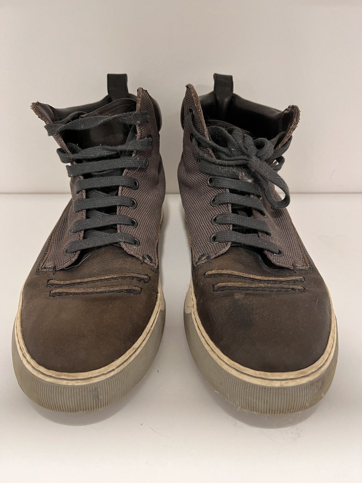Lanvin Lanvin Mixed-Media High-Top Sneakers Size US 8 / EU 41 - 4 Thumbnail