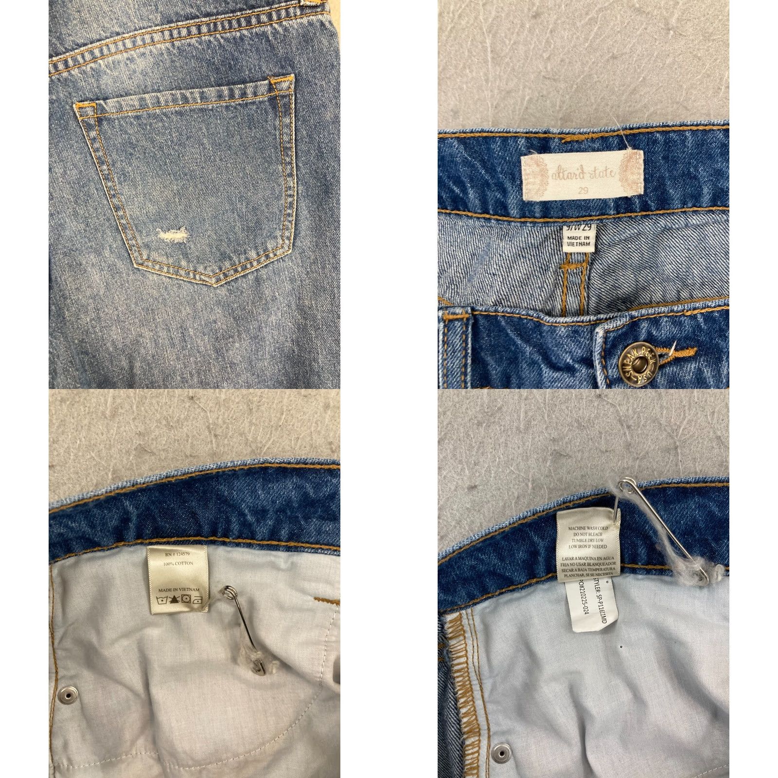 Vintage Altar'd State Jeans Womens 29 Mom High Rise Distressed Comfort Blue Denim 29in Inseam Jeans Womens Men? Size 29" - 8 Thumbnail
