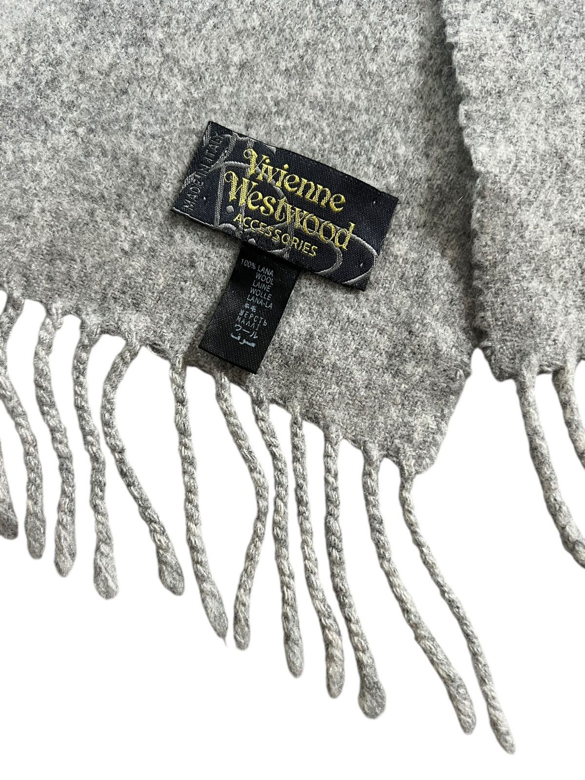 Vivienne Westwood Vintage Vivienne Westwood Embroidered Logo Wool Scarf Size ONE SIZE - 4 Thumbnail