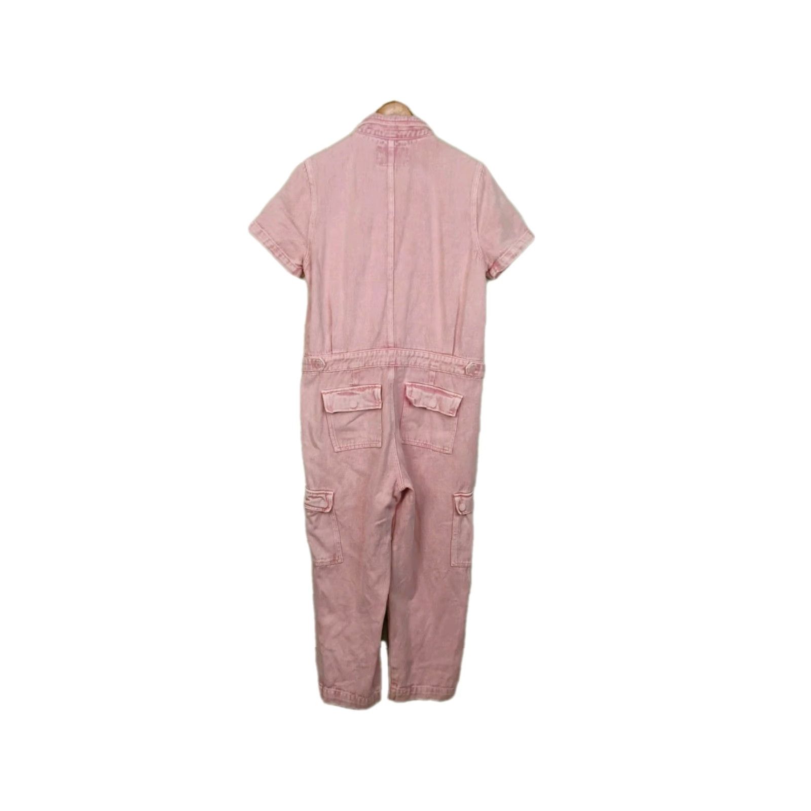 Vintage Signature 8 Coverall Jumpsuit Pink Denim Long Sleeve Button Up Large Women L One-Piece Jumpsuit Pockets Casual Spring Summer Fall Winter Vintage No Size L / US 10 / IT 46 - 2 Thumbnail