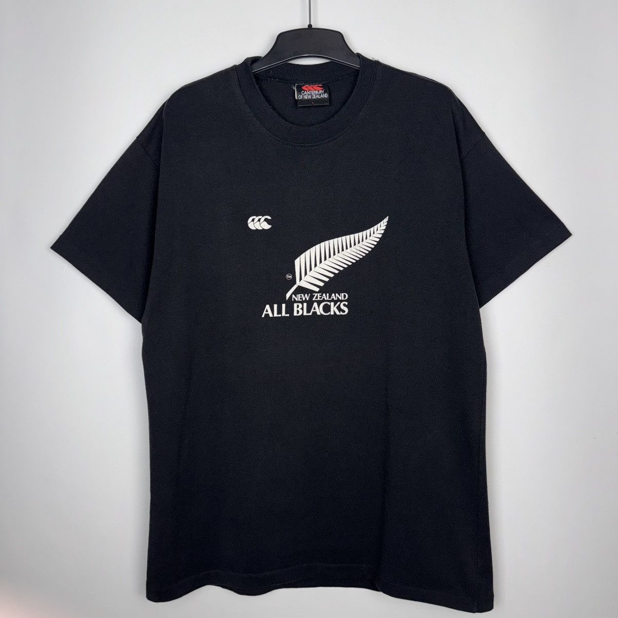 Vintage NEW ZEALAND 1992 1994 RUGBY T-SHIRT SINGLE STITCH CANTERBURY Size US L / EU 52-54 / 3 - 1 Thumbnail