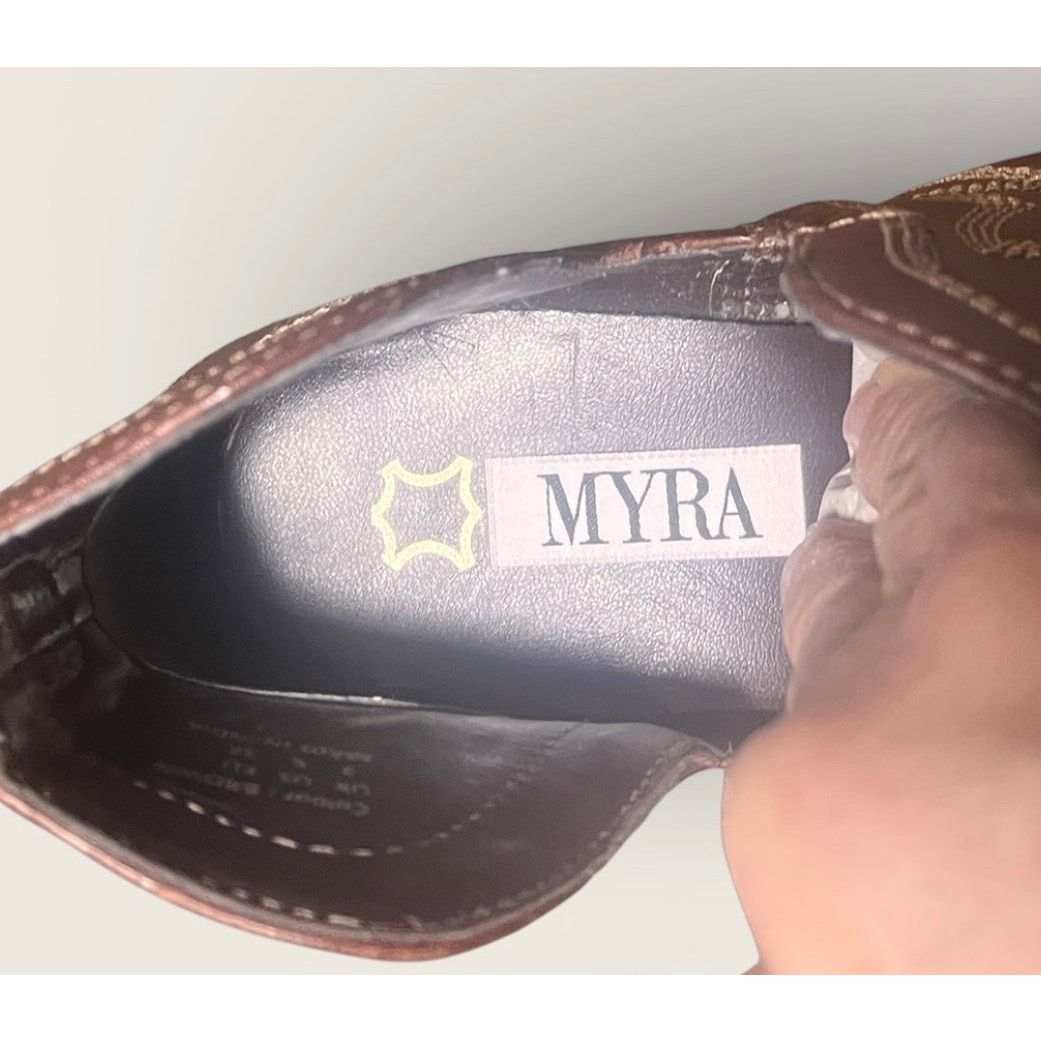 Other Myra Dixon Ankle Boot Leather Western Size 6 Heel 2.5" Size US 6 / IT 36 - 5 Thumbnail