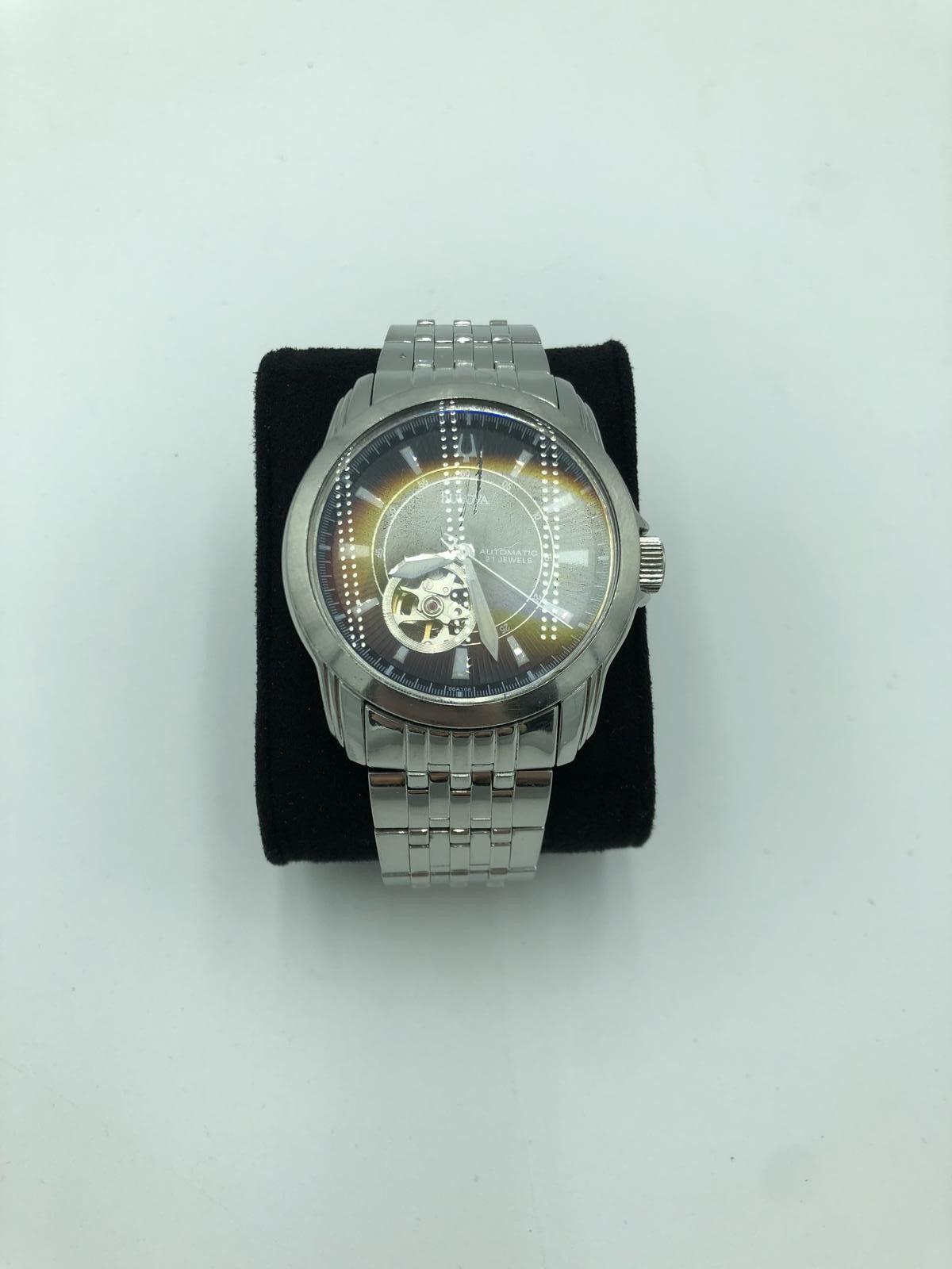Bulova Stylish Bulova Skeleton Stainless Steel Watch Size ONE SIZE - 2 Thumbnail