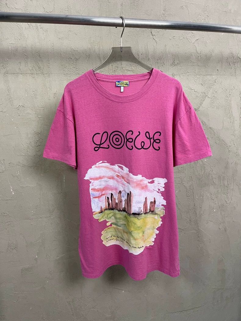 Loewe LOEWE Landscape oil painting letter stamp loose T-shirt Size S / US 4 / IT 40 - 1 Thumbnail