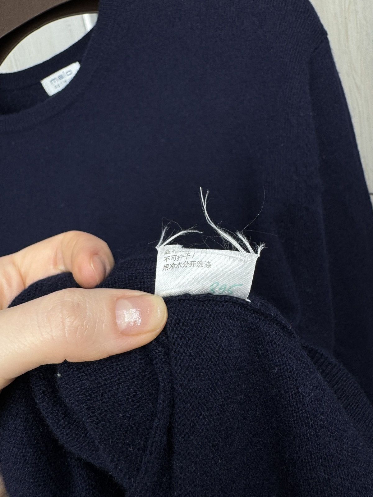 Malo Malo Optimum wool cashmere navy blue sweater Size US XL / EU 56 / 4 - 7 Thumbnail
