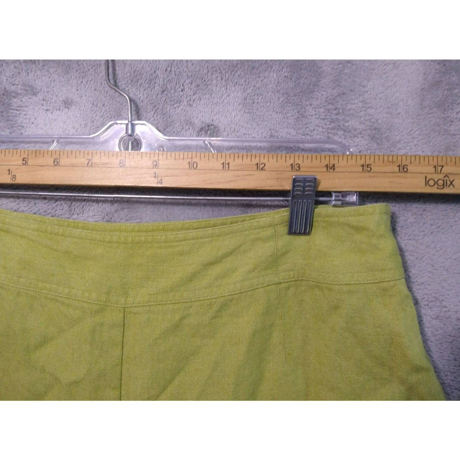 Talbots Talbots Pants Womens 14 Green Irish Linen Straight Leg High Rise Trouser Pull On Size 36" / US 14 / IT 50 - 3 Thumbnail