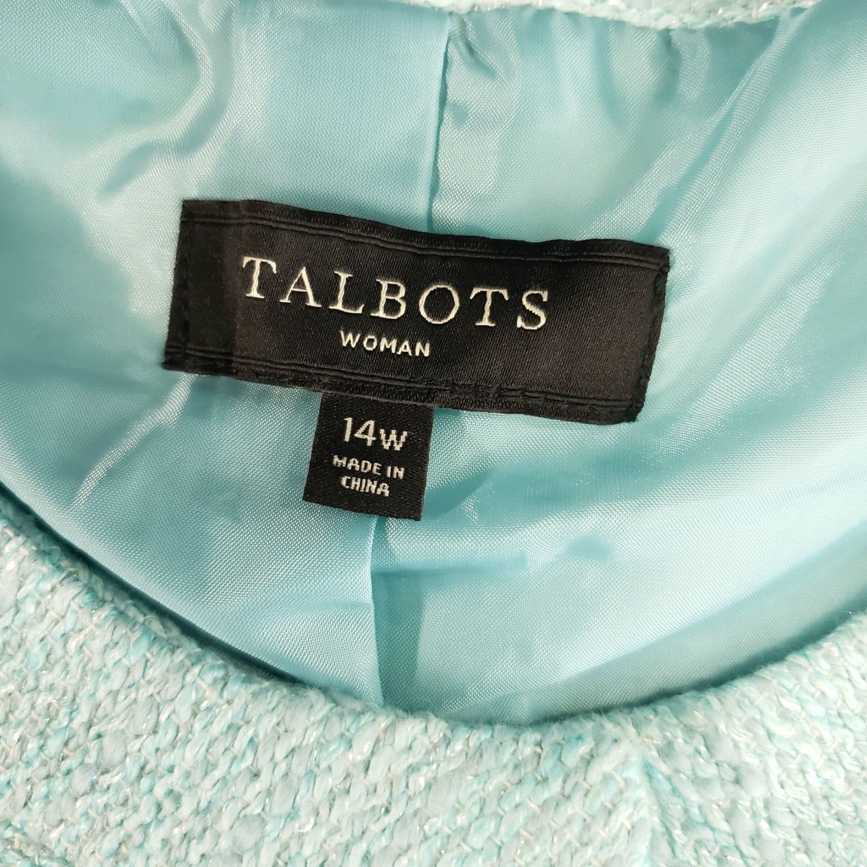 Talbots Talbots Womens Jacket 14W Blue Snap Buttons Pockets Long Sleeve Cotton Blend Jacket Womens 14W Blue Snap Buttons Pockets Size XL / US 12-14 / IT 48-50 - 6 Thumbnail