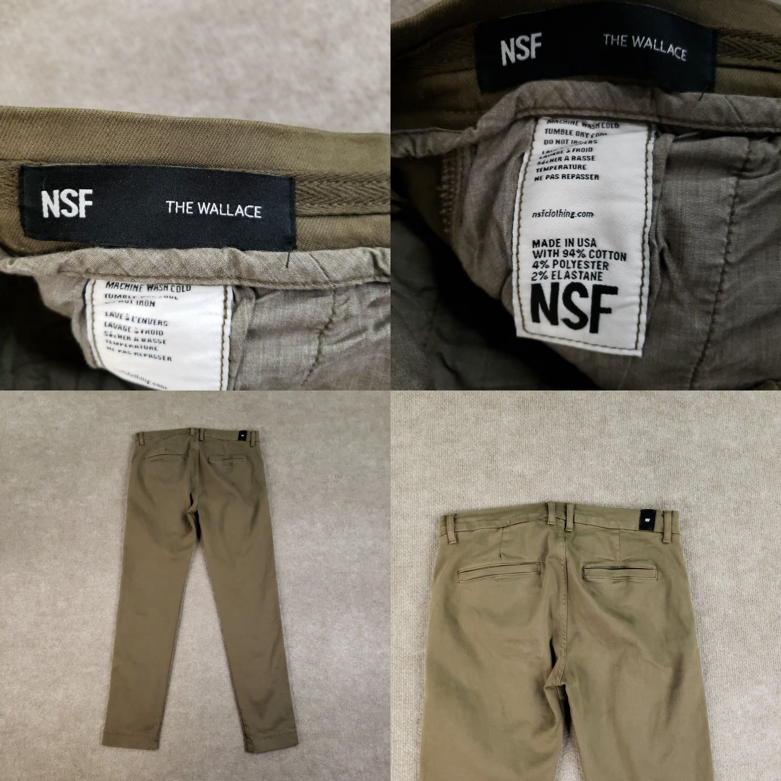 Vintage VINTAGE NSF The Wallace Pants Womens 28 DRAB Green Mid-Rise Ankle Trousers Made in USA Size 28" / US 6 / IT 42 - 9 Thumbnail