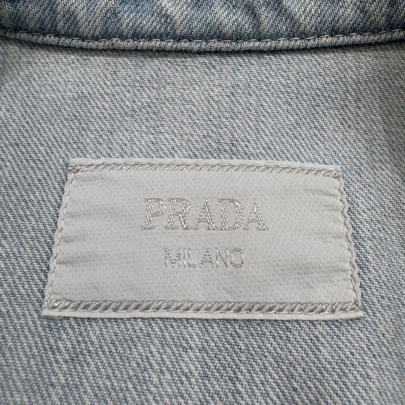Prada prada logo denim short sleeve shirt. Size US S / EU 44-46 / 1 - 4 Thumbnail