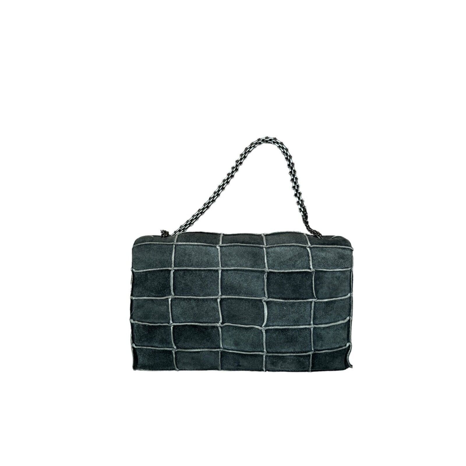 Chanel Grey Suede Leather Bag Size ONE SIZE - 2 Thumbnail