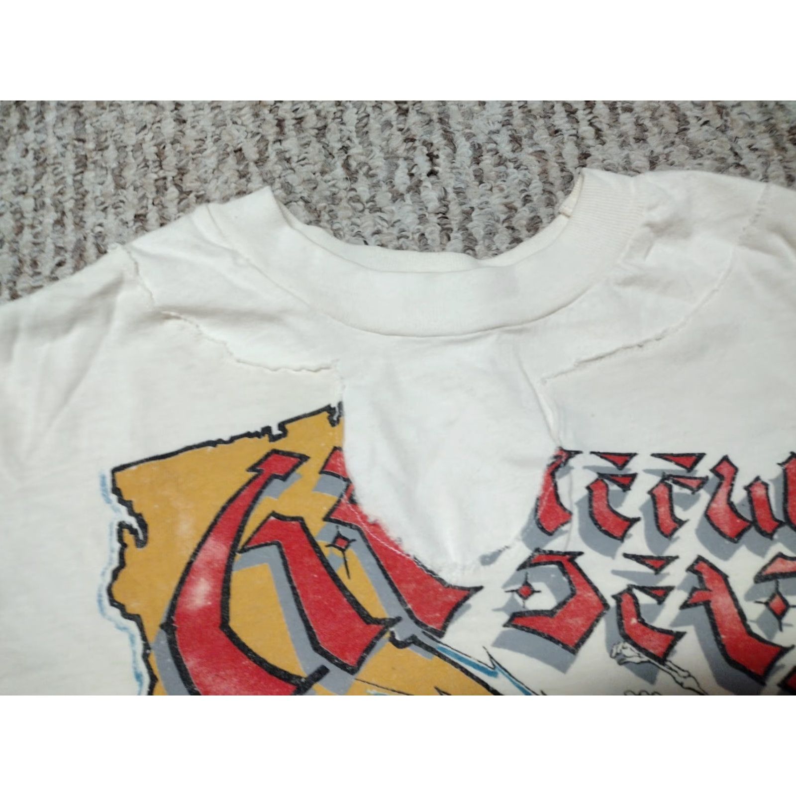 Hanes VINTAGE Grateful Dead 80s Surf California Tour Shirt Men S White Crew Neck Short Sleeve Garcia Band Read Hanes T-Shirt Size US S / EU 44-46 / 1 - 3 Thumbnail