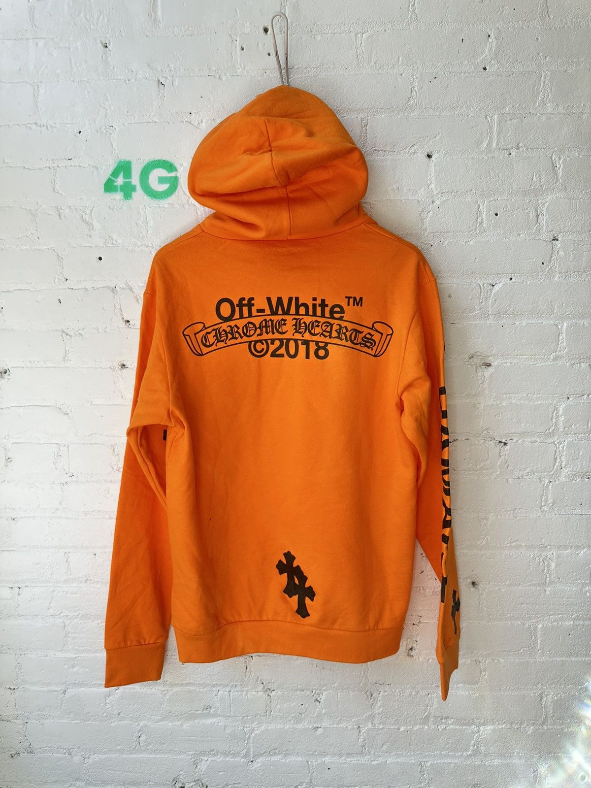 Chrome Hearts × Off-White CHROME HEARTS OFF WHITE PATCH HOODIE Size US M / EU 48-50 / 2 - 3 Thumbnail
