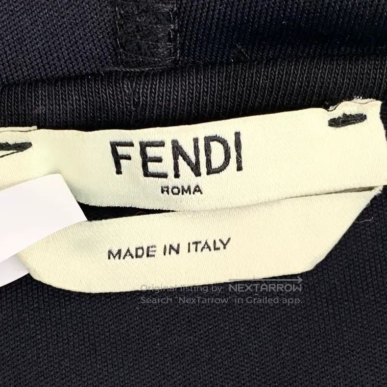 Fendi Fendi Black Karl Lagerfeld Embroidery Hooded Drawstring Lo Size S / US 4 / IT 40 - 6 Thumbnail