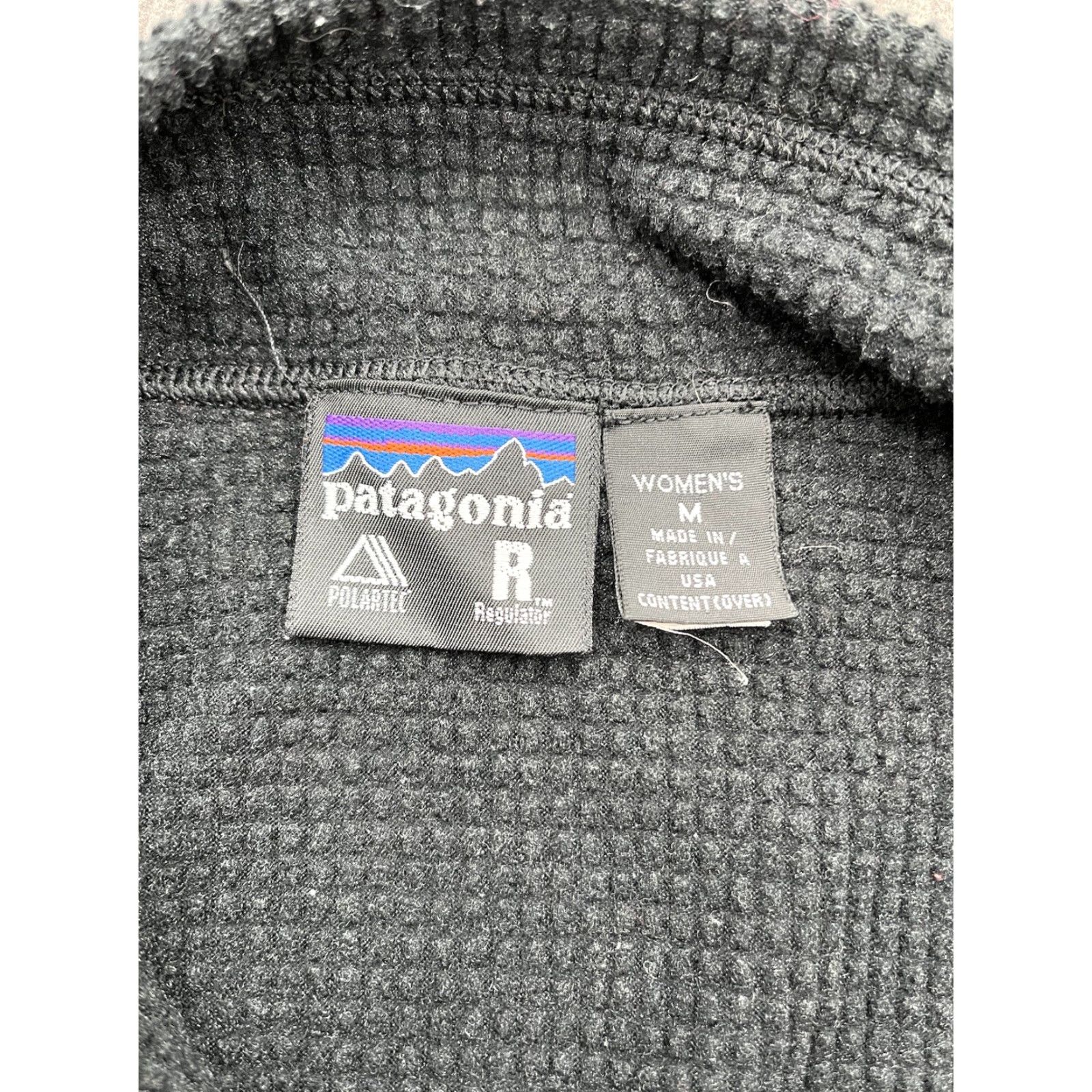 Patagonia VINTAGE Patagonia Sweater Women Medium Black Polyester 1/4 Zip Lightweight Pockets Outdoor Pullover Size M / US 6-8 / IT 42-44 - 3 Thumbnail