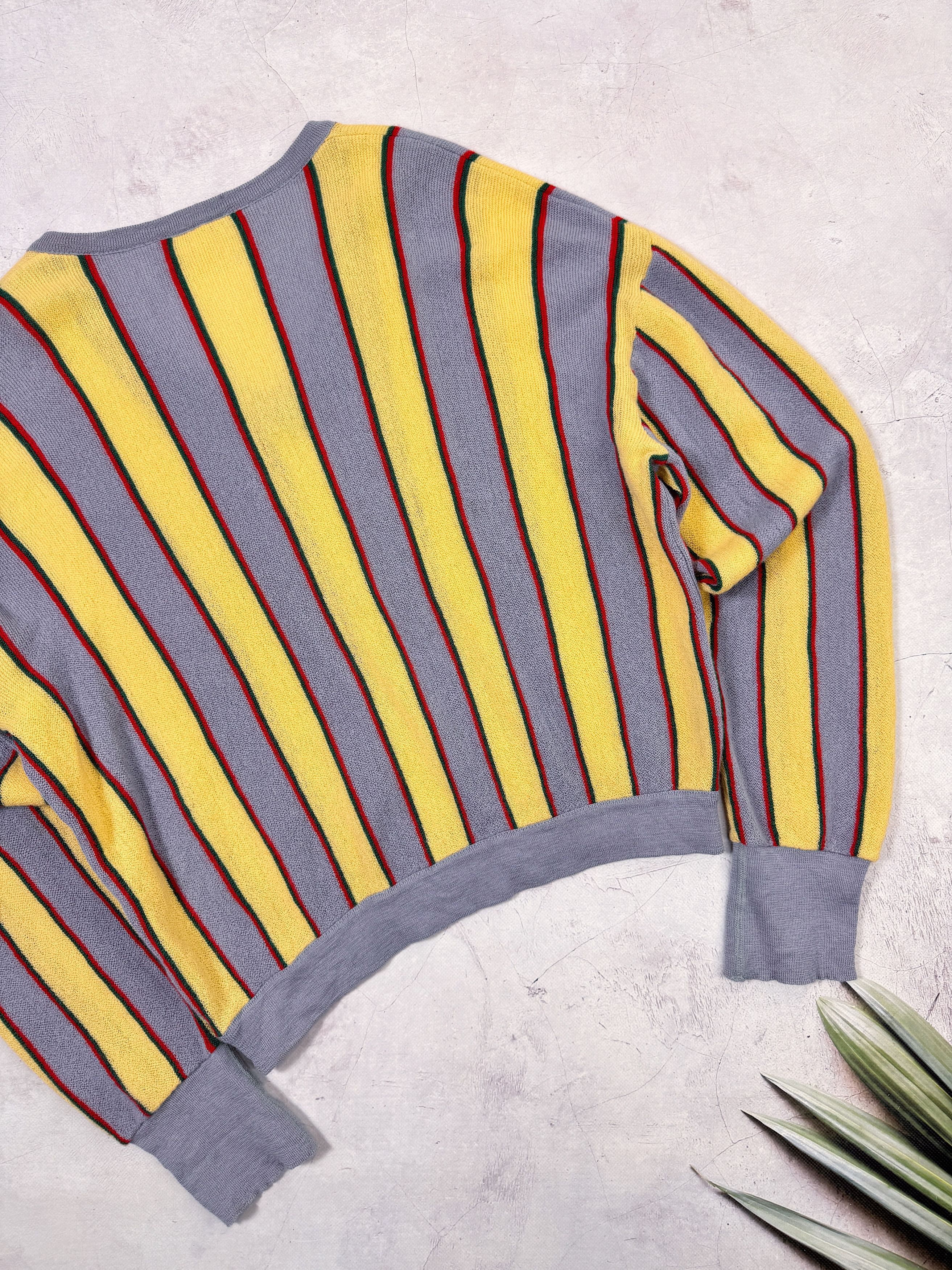 Lacoste Vintage Chemise Lacoste Sweater V-Neck Wool Striped Size US L / EU 52-54 / 3 - 17 Thumbnail