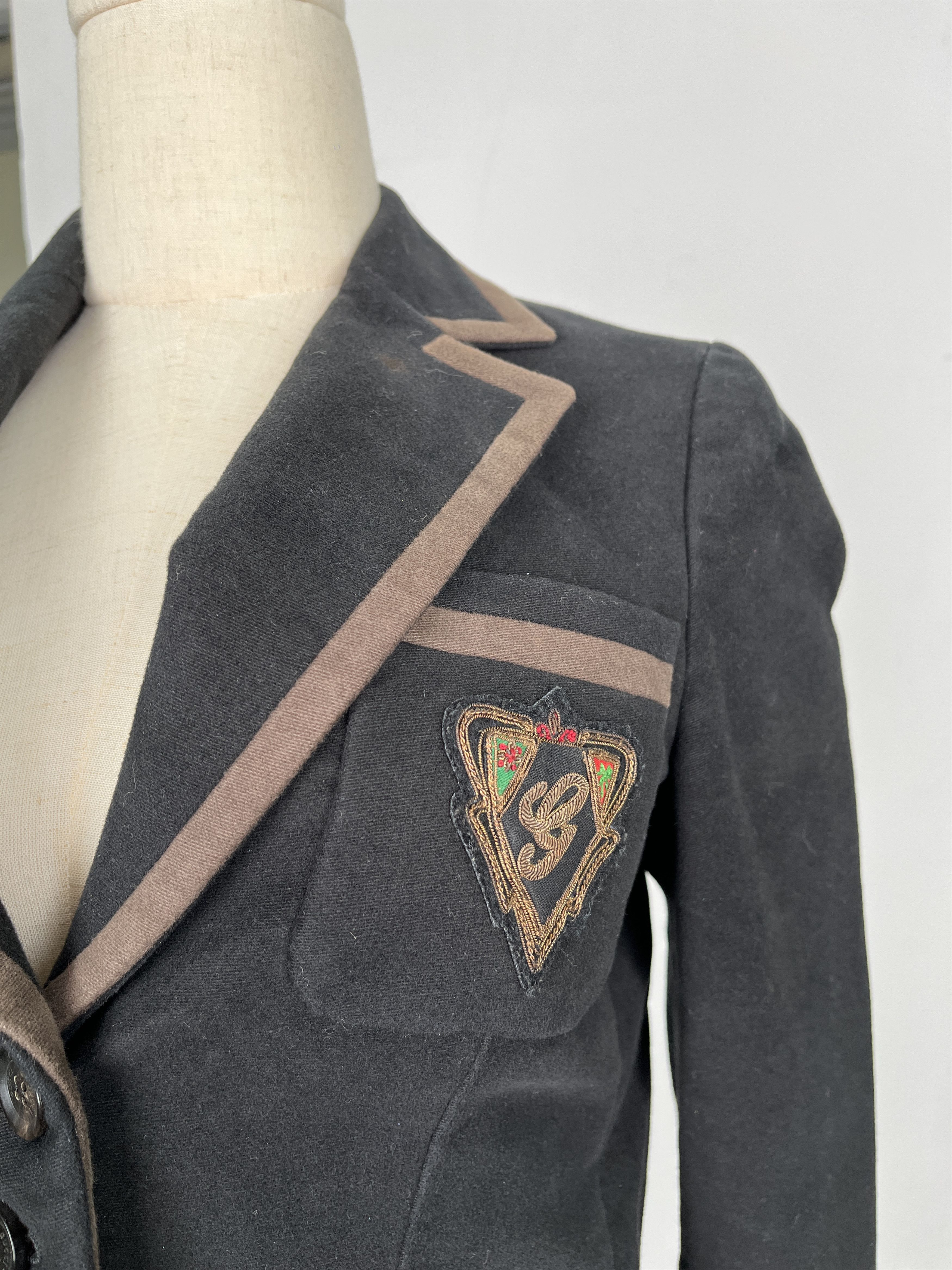 Gucci Gucci Black Cotton School Jacket With Embroided "G" Logo Size XS / US 0-2 / IT 36-38 - 4 Thumbnail