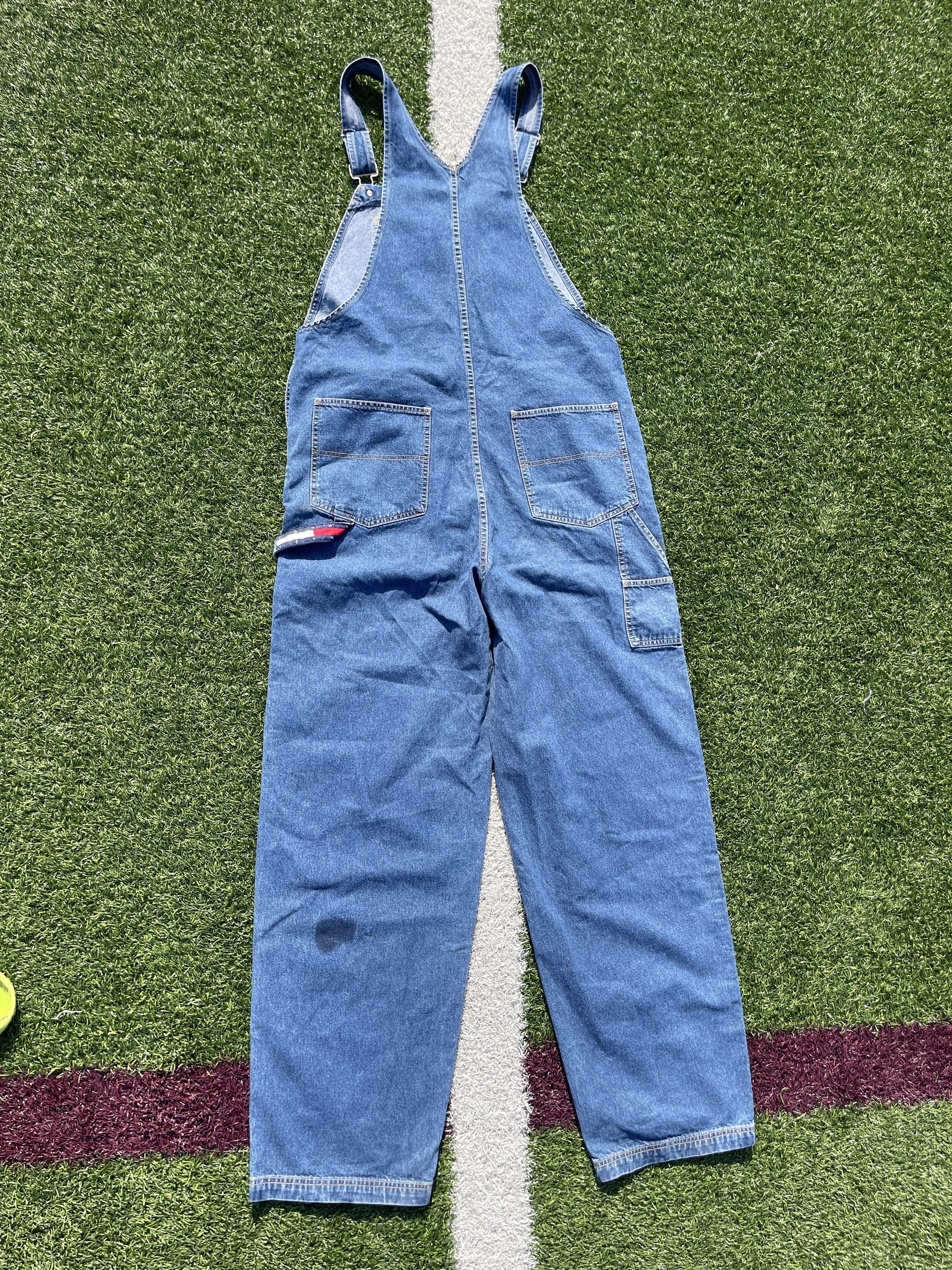 Tommy Hilfiger × Vintage Tommy Hilfiger Vintage 90's Hip Hop Rap Jeans Denim Overalls Size US 32 / EU 48 - 10 Thumbnail
