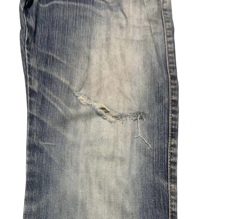 Edwin Vintage Edwin 503 Blue Trip Straight Jeans Distressed Size US 34 / EU 50 - 2 Thumbnail
