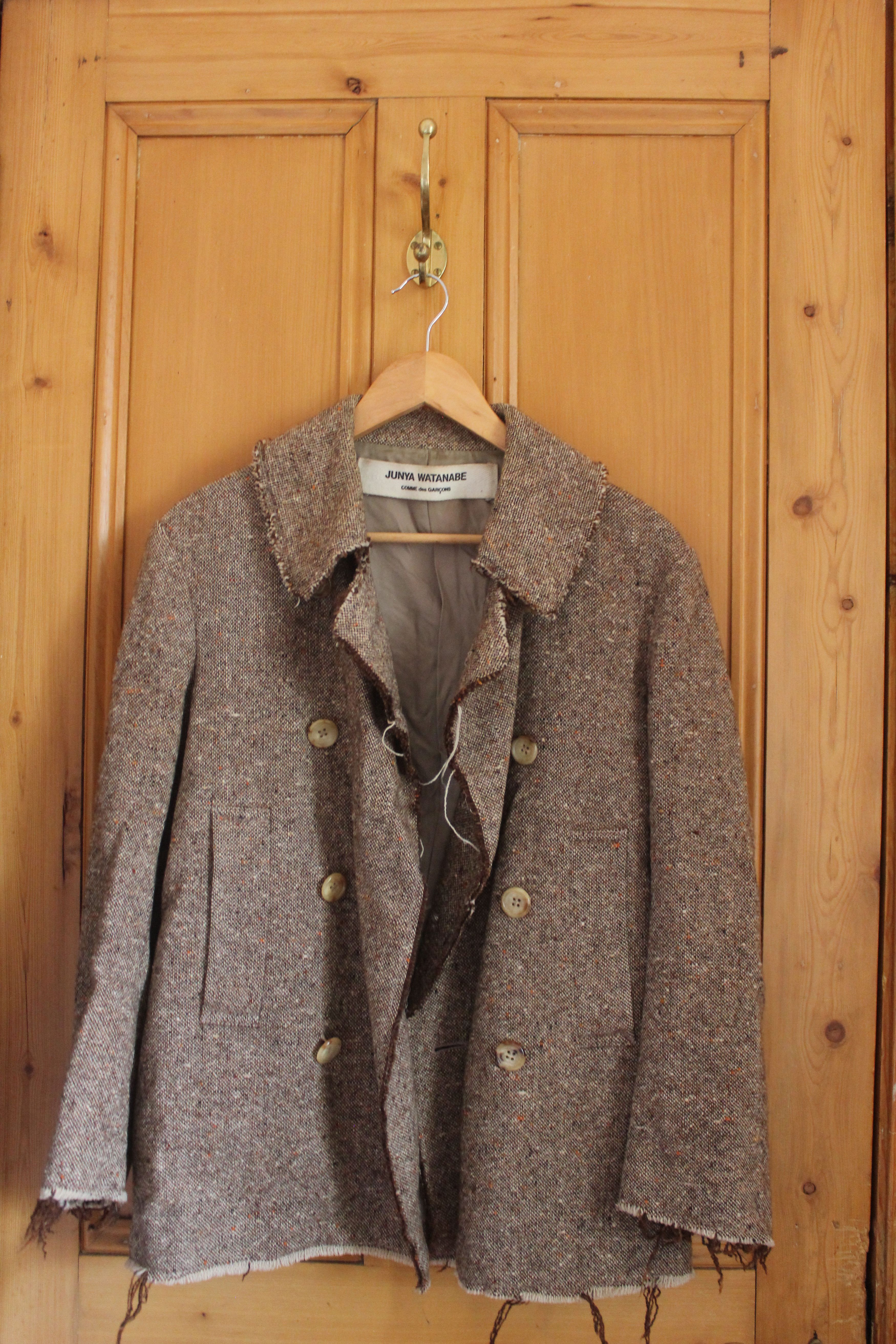 Junya Watanabe Junya Watanabe Man 2004 distressed tweed jacket Size US XS / EU 42 / 0 - 1 Thumbnail
