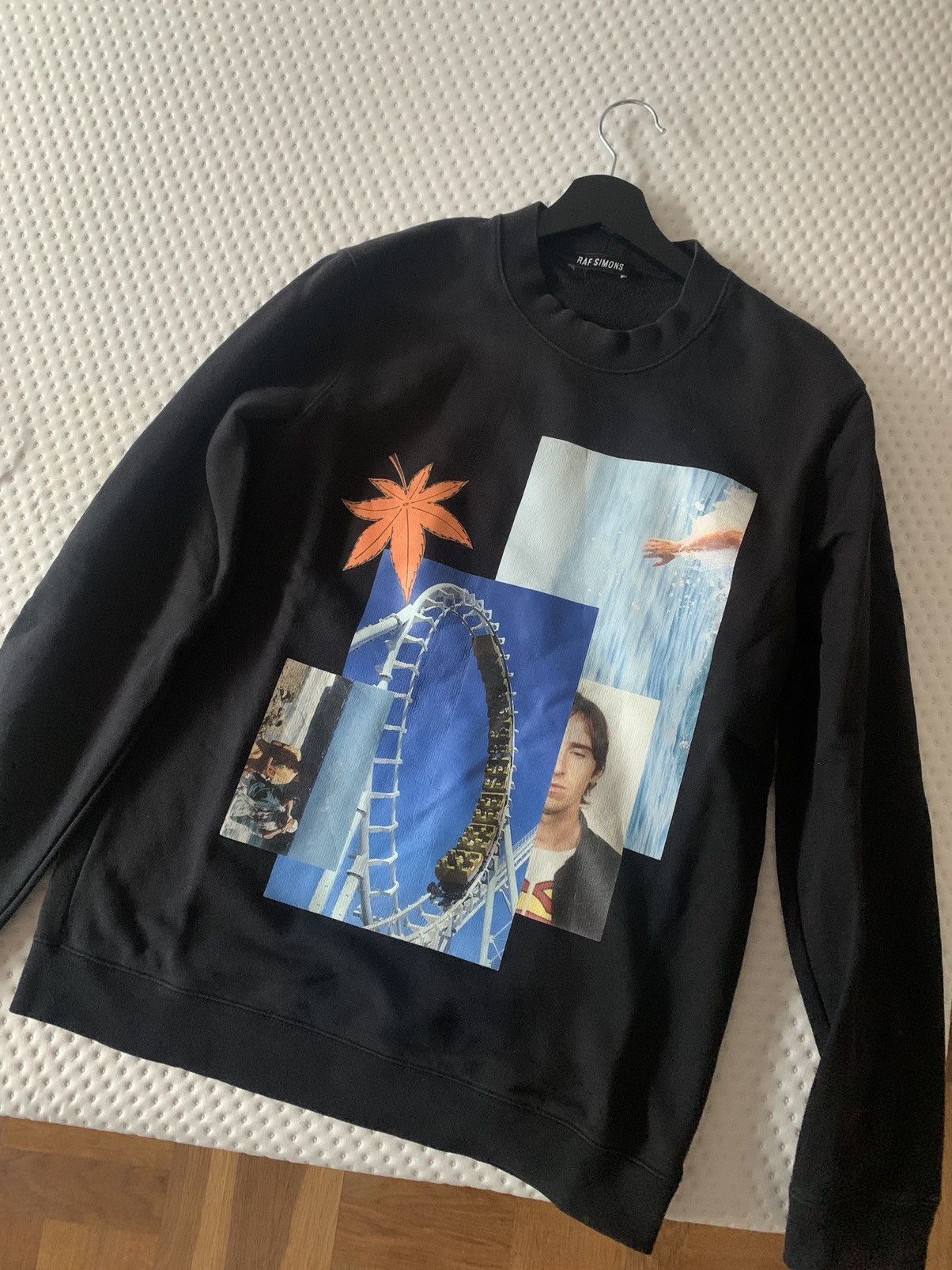 image of Raf Simons Rollercoaster Sweater in Black, Men's (Size Small)