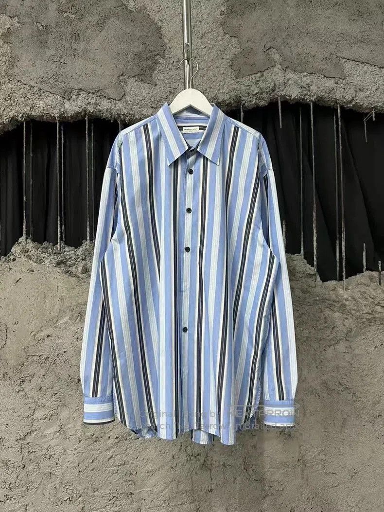 Dries Van Noten Dries Van Noten Blue White Stripe Shirt. Size US XS / EU 42 / 0 - 1 Thumbnail