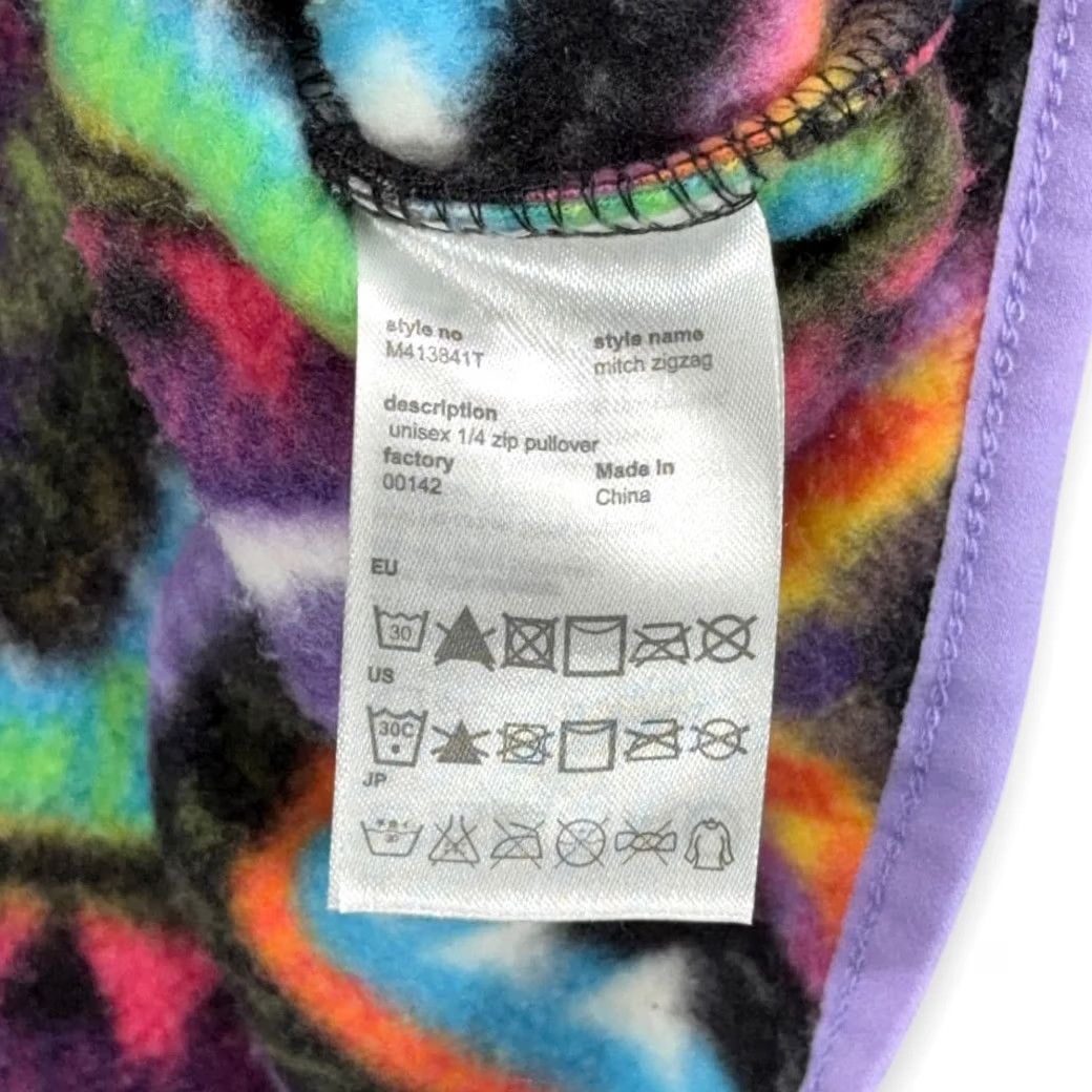 WeSC VINTAGE WeSc Sweater Adult MEDIUM Purple Fleece Southwestern Aztec Rainbow Quarter Zip Mens Size US M / EU 48-50 / 2 - 7 Thumbnail