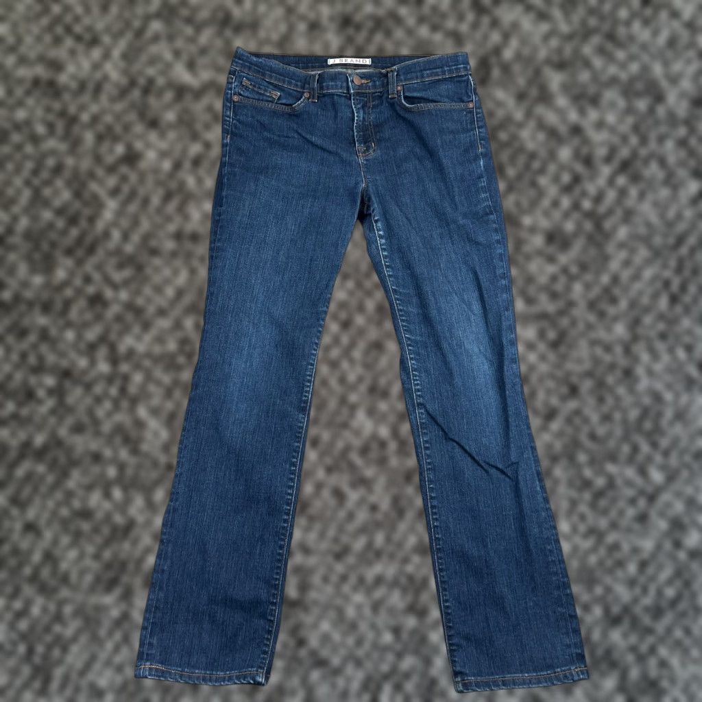 J Brand J Brand Women's Jeans Denim Cigarette Leg Dark Wash Stretch Size 32 Size 24" / US 00 / IT 34 - 1 Thumbnail