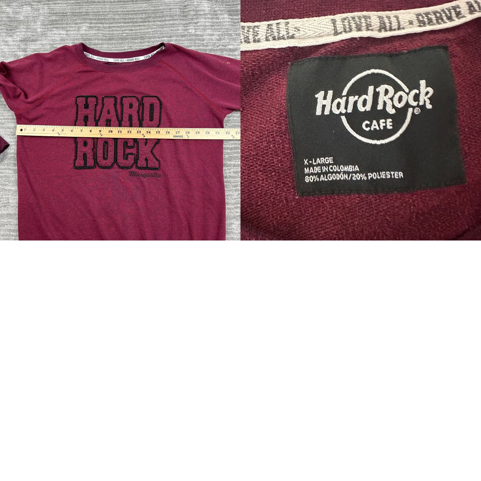 Hard Rock Cafe Hard Rock Cafe Sweater Womens XL Red Pullover Crewneck Casual Margarita Ladies 90s Rock Logo Cotton Polyester Fleece All Seasons Size XL / US 12-14 / IT 48-50 - 8 Thumbnail