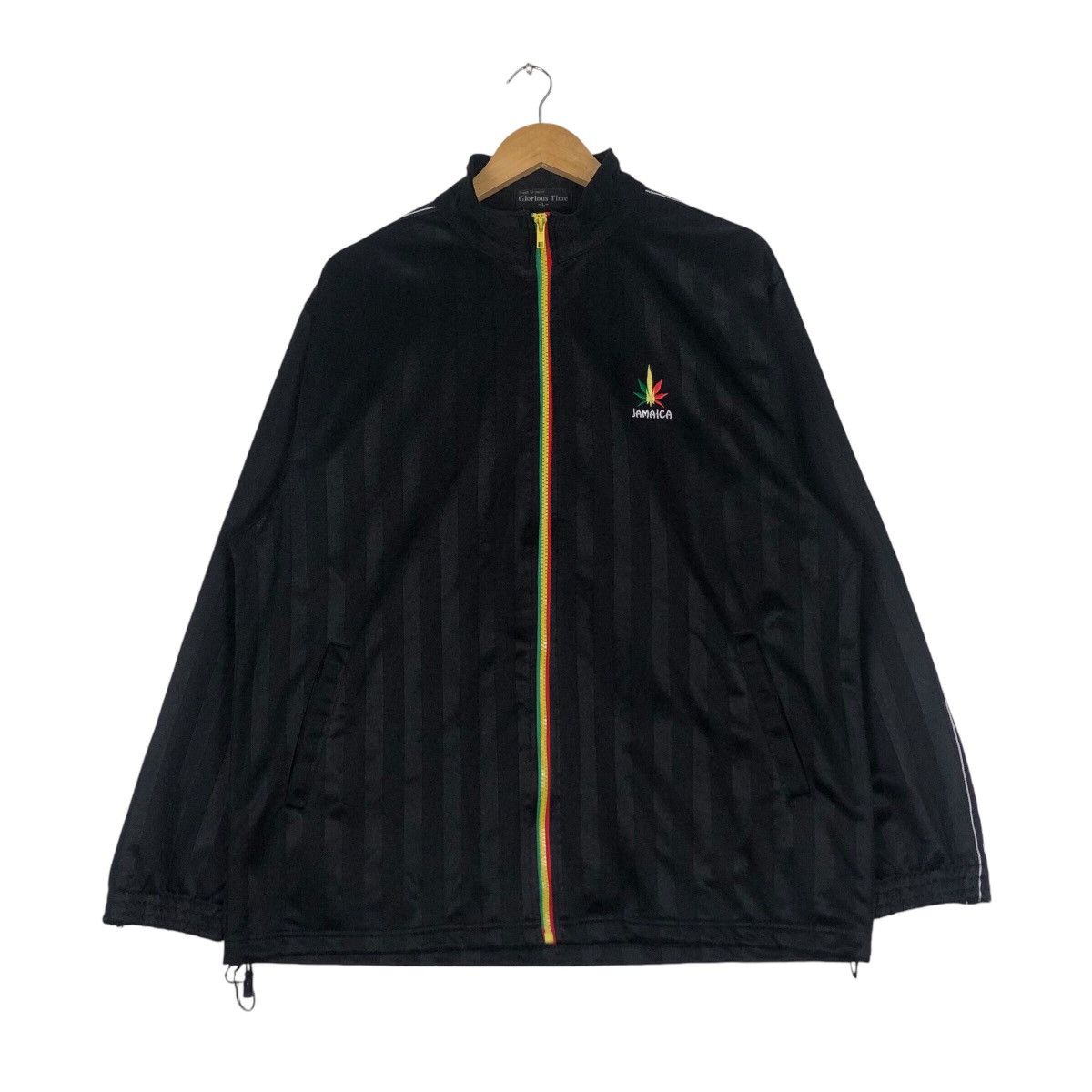 Japanese Brand × Vintage Vintage Jamaica Sweater Stripe Black Bob Marley L #A1 Size US L / EU 52-54 / 3 - 1 Thumbnail