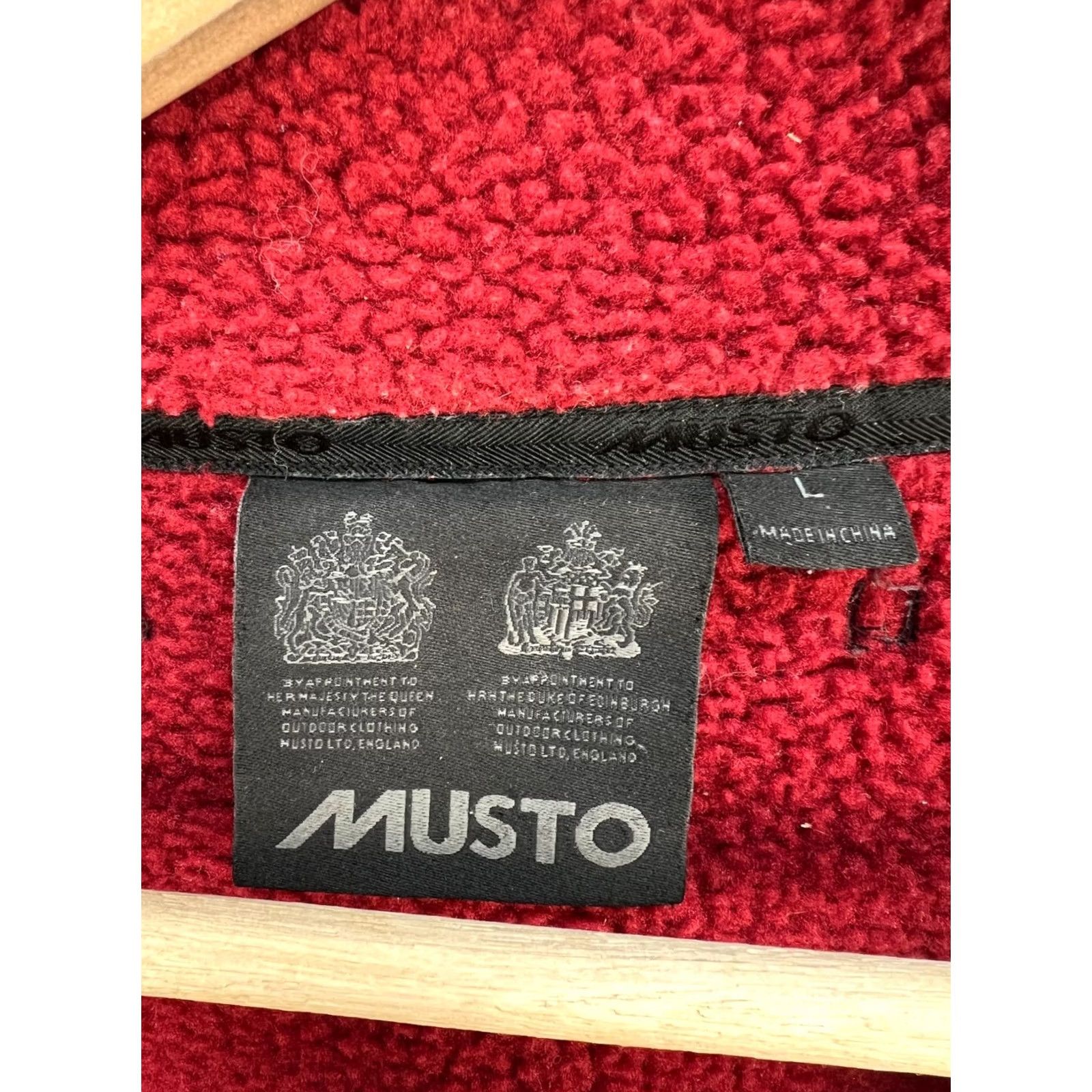 Musto MUSTO Vest Shirt Mens L Dark Red Arctec 360 Fleece Vintage Logo Pattern Solid Jacket Size L Mens Size US L / EU 52-54 / 3 - 4 Thumbnail