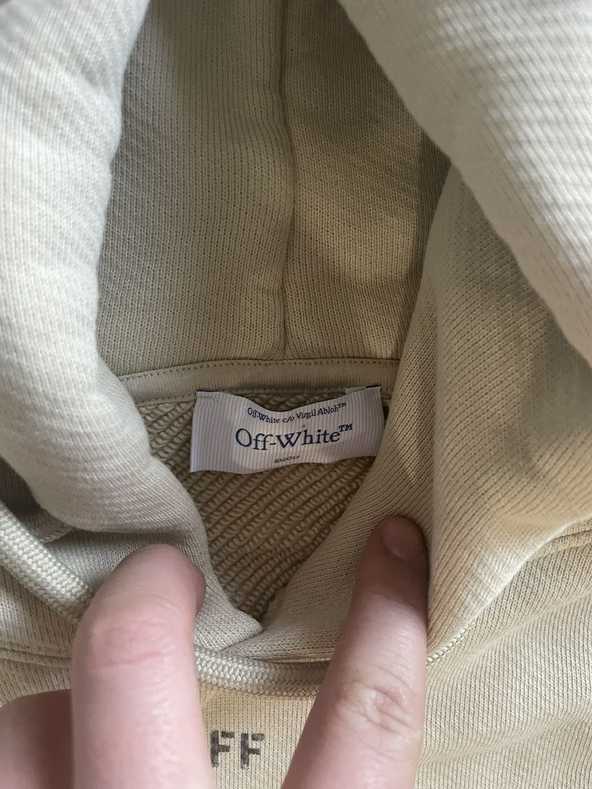 Off-White Off White beige cream hoodie size M Size US M / EU 48-50 / 2 - 4 Thumbnail