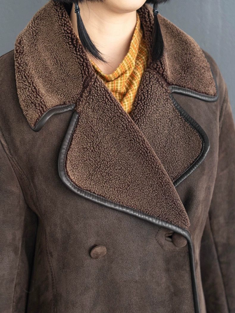 Kenzo KENZO Brown suede plush coat vintage Size XS / US 0-2 / IT 36-38 - 5 Thumbnail