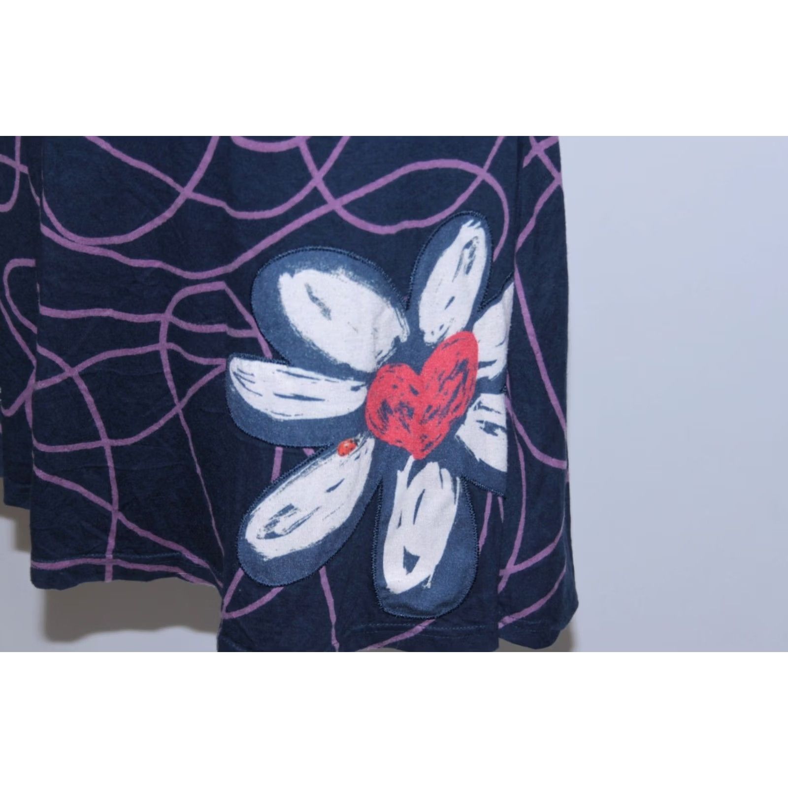 Desigual Desigual womens navy dress purple lines Size M Size M / US 6-8 / IT 42-44 - 2 Thumbnail