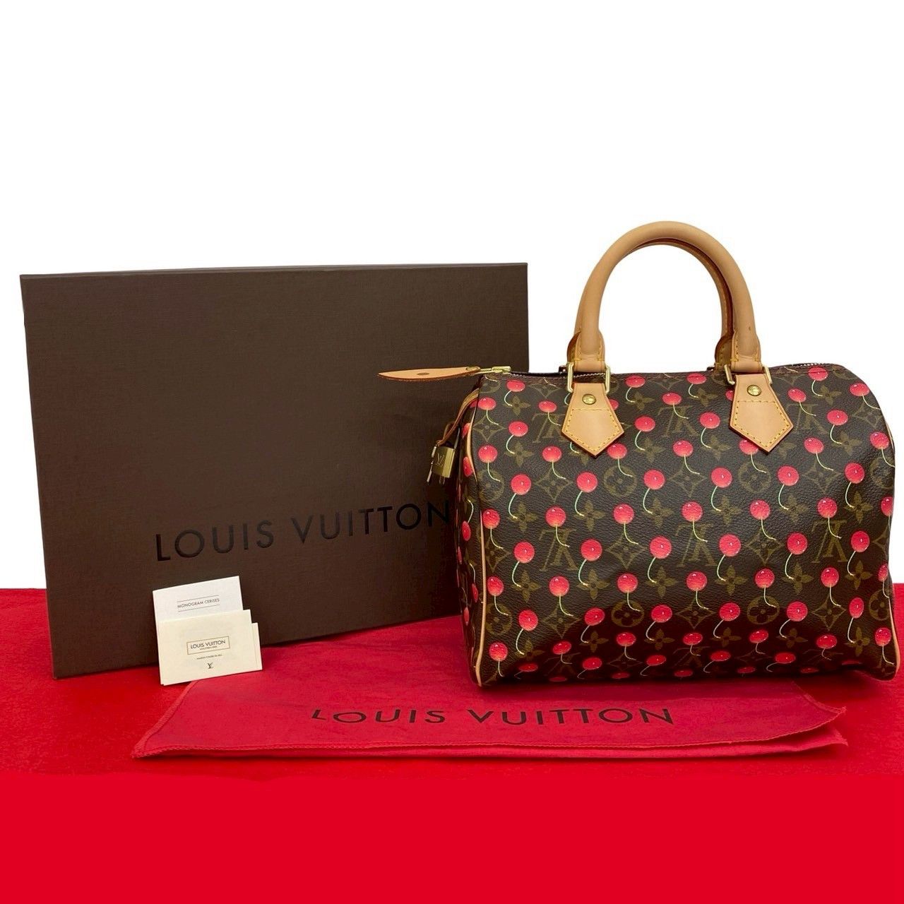 Louis Vuitton Louis Vuitton Louis Vuitton Speedy 25 Monogram Cherry handbag Textile Handbag DUTY FREE for USA Size ONE SIZE - 1 Thumbnail