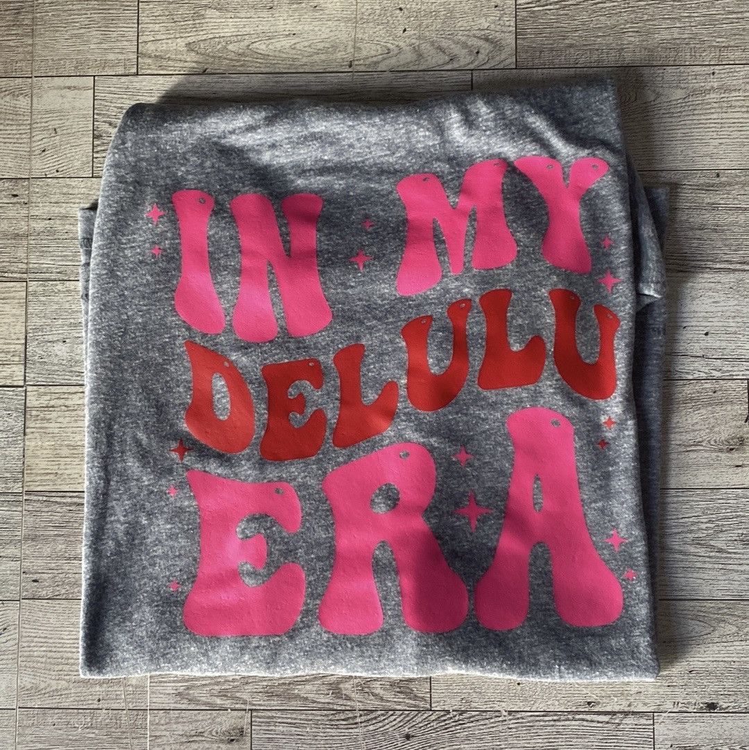Artisan Outfitters “In My Delulu Era”, Custom, Upcycled, Long Sleeve Tee Size L / US 10 / IT 46 - 11 Thumbnail