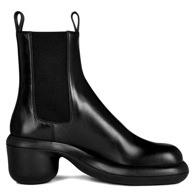 Jil Sander o1g2r1mq1024 Heel Leather Ankle Boots in Black Size US 10 / IT 40 - 1 Thumbnail
