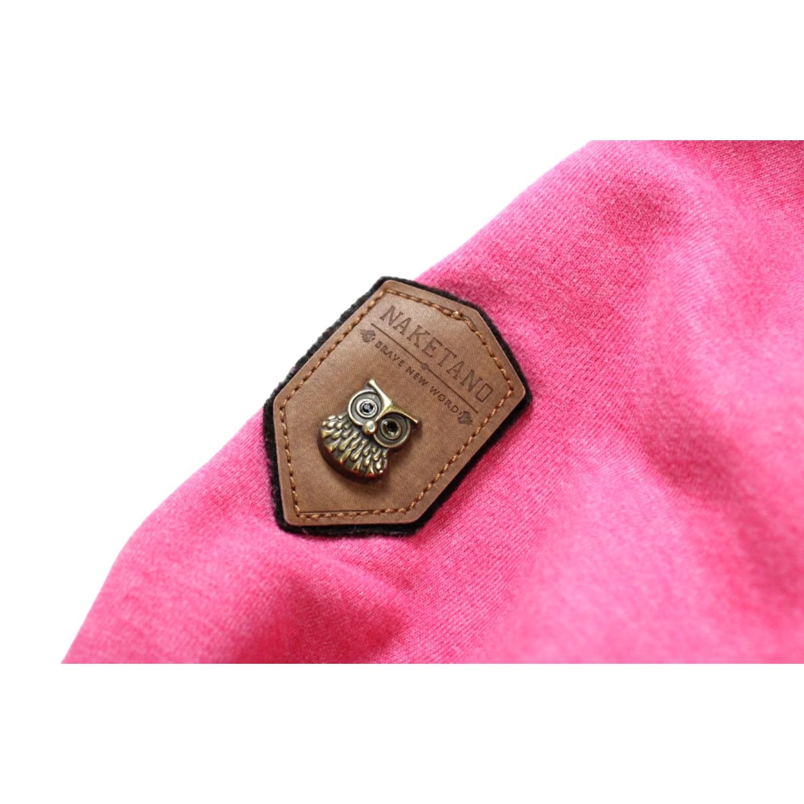 Vintage Naketano Hoodie Women's MEDIUM Cowl Neck Melange Pullover Drawstring Pink Size M / US 6-8 / IT 42-44 - 7 Thumbnail