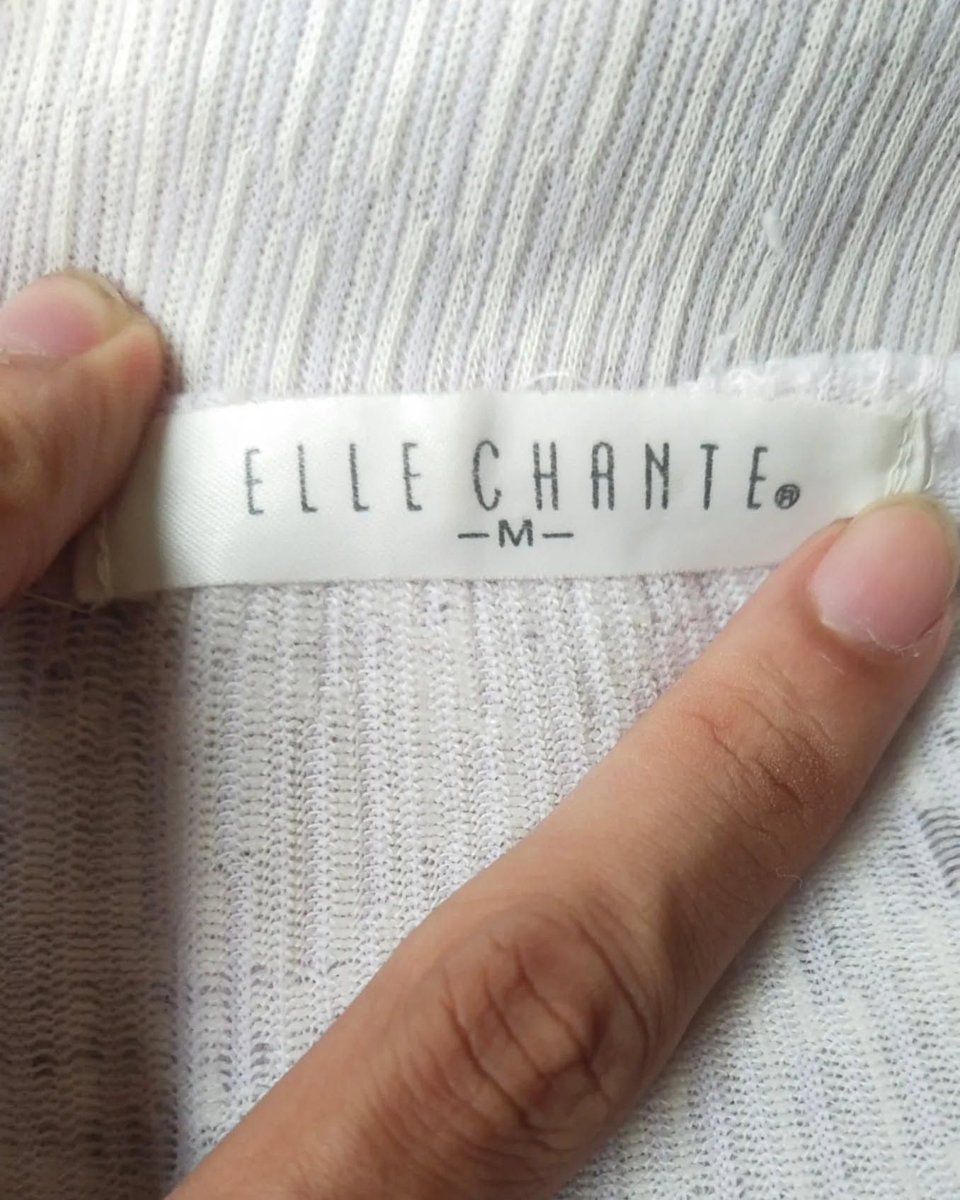 Japanese Brand × Other Elle Chante White Basic Woman Top Japan Size M / US 6-8 / IT 42-44 - 3 Thumbnail