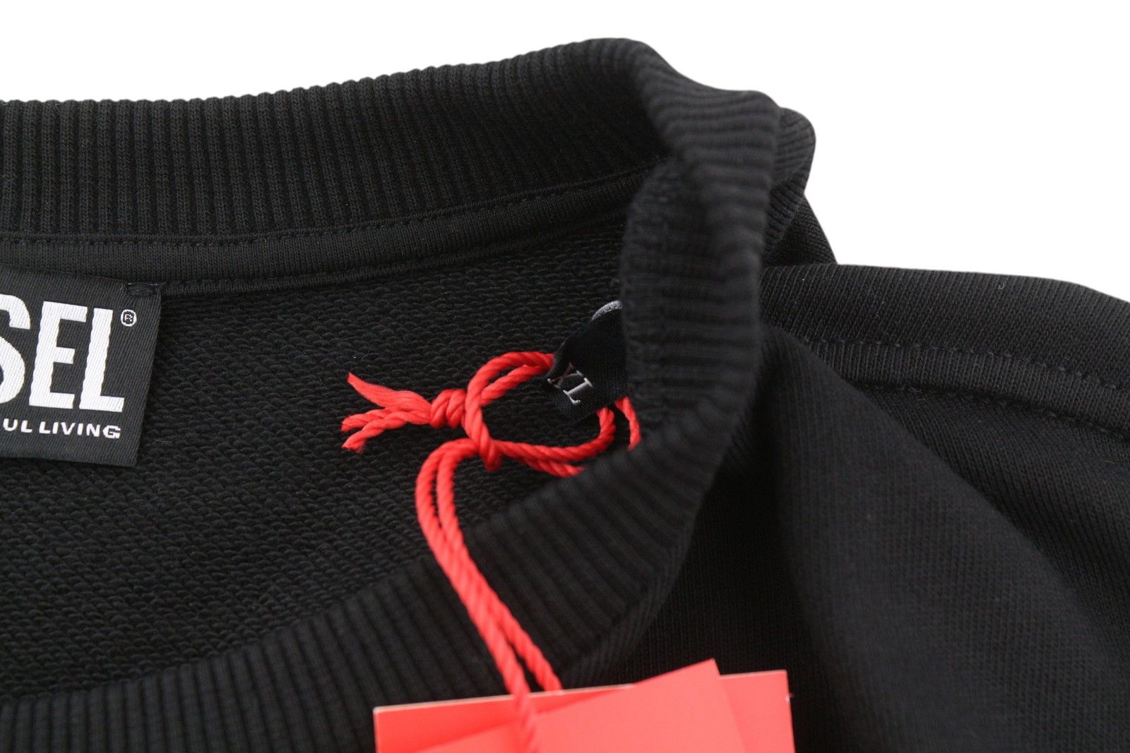 Diesel S-GINN-E3 XL Black Front Logo Sweatshirt 41015 Size US XL / EU 56 / 4 - 6 Thumbnail
