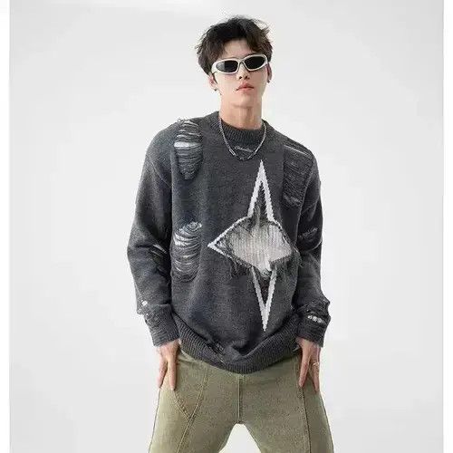 Other Vintage Star Fringe Hole-breaking Pullover Size US S / EU 44-46 / 1 - 4 Thumbnail