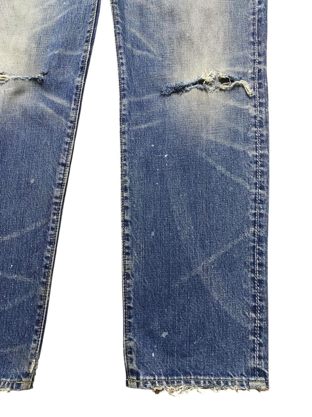 Neighborhood Vintage Japanese Brand Skull Ripped Jeans Size US 33 - 10 Thumbnail